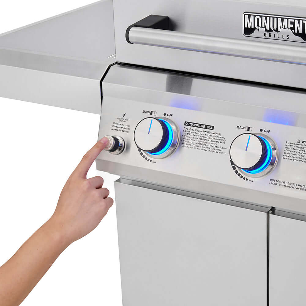 Monument Grills Mesa 300 | Stainless Propane Gas Grill SpadezStore