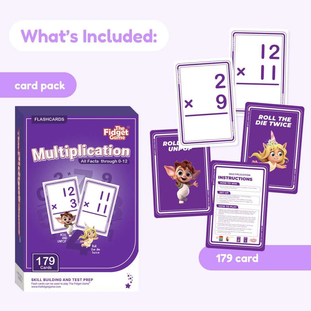 The Fidget Games Multiplication Card Pack SpadezStore