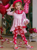 Mia Belle Girls Speak Love Tunic, Scarf and Legging Set SpadezStore