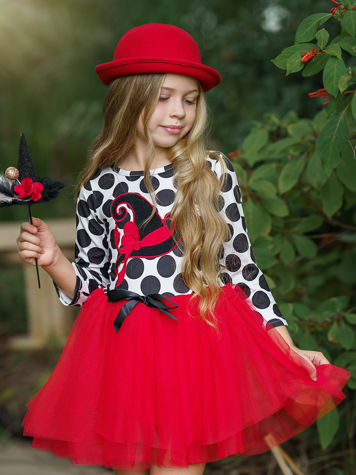 Mia Belle Girls Be Witched Polka Dot Tutu Dress SpadezStore