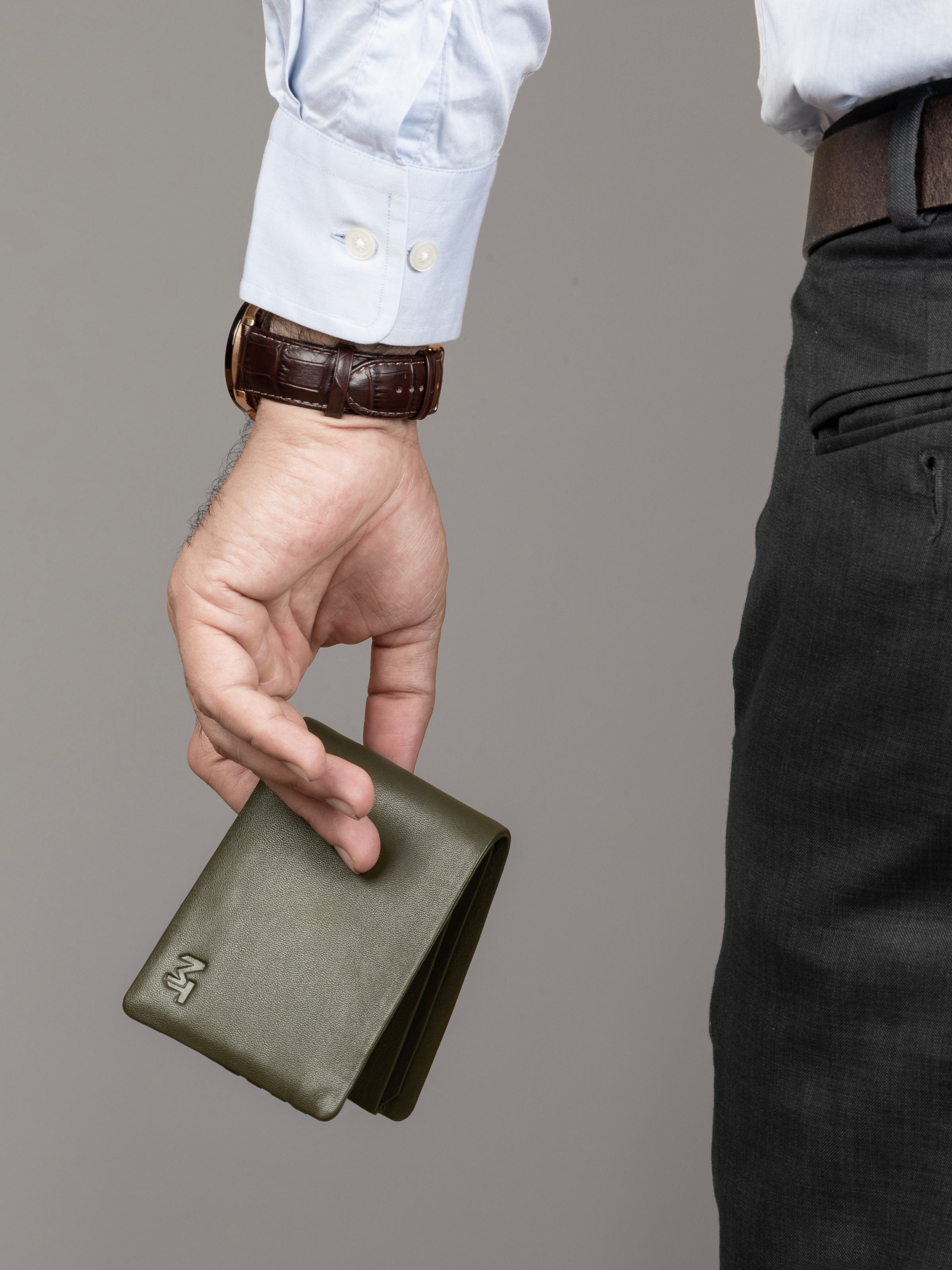 Classy Leather Bags Olive Duke Bifold Wallet SpadezStore