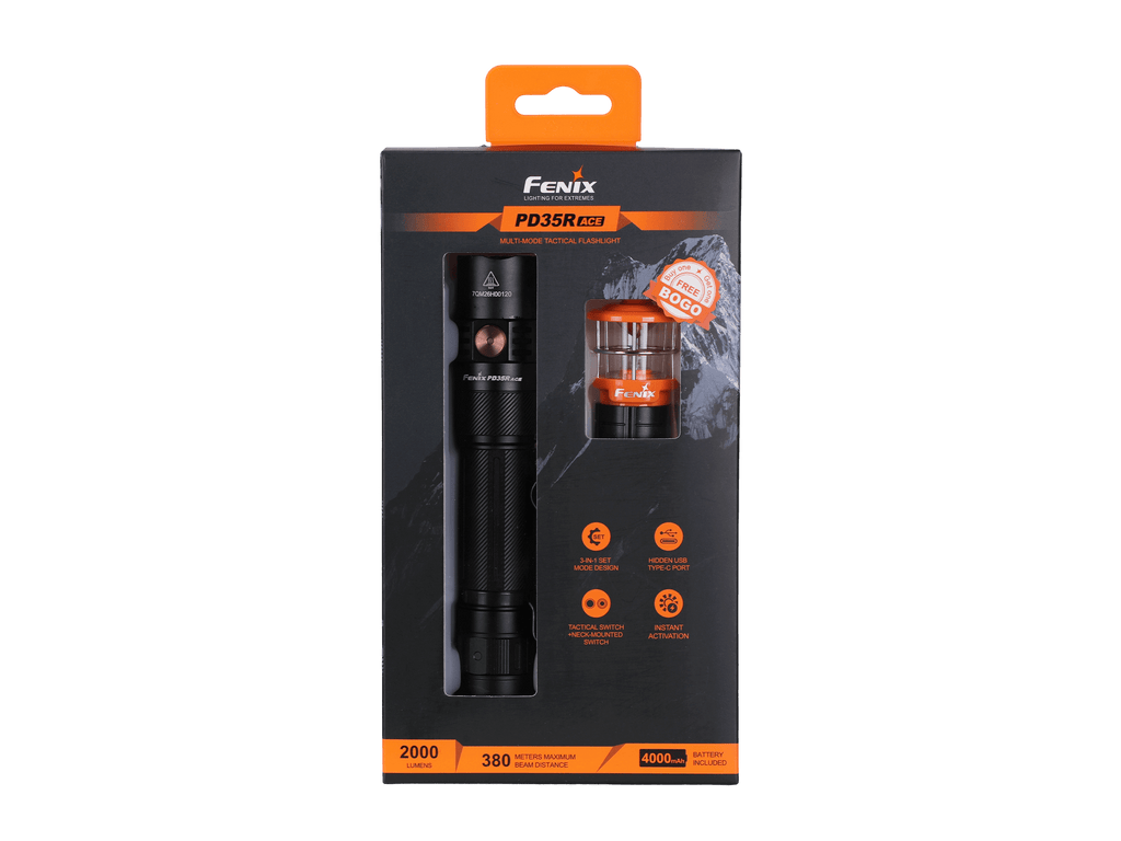 Fenix PD35R ACE Multi-mode Tactical Flashlight + FREE CL01 Mini Lantern SpadezStore