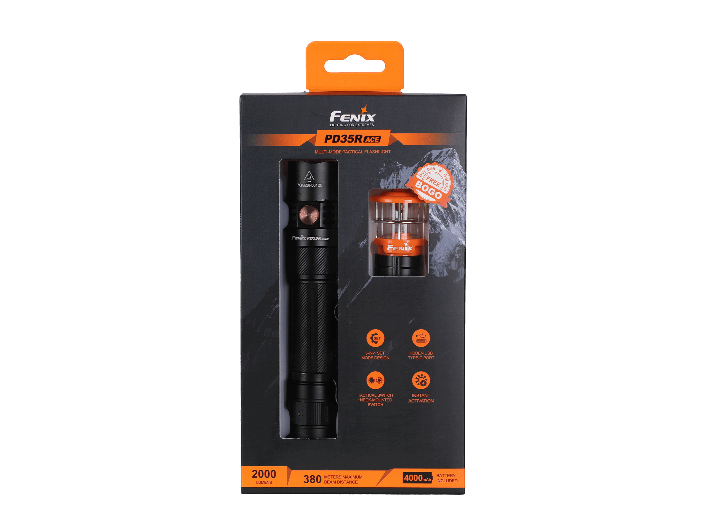 Fenix PD35R ACE Multi-mode Tactical Flashlight + FREE CL01 Mini Lantern SpadezStore