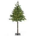 Perfect Holiday 4' Prelit Balsam Fir Half Tree SpadezStore