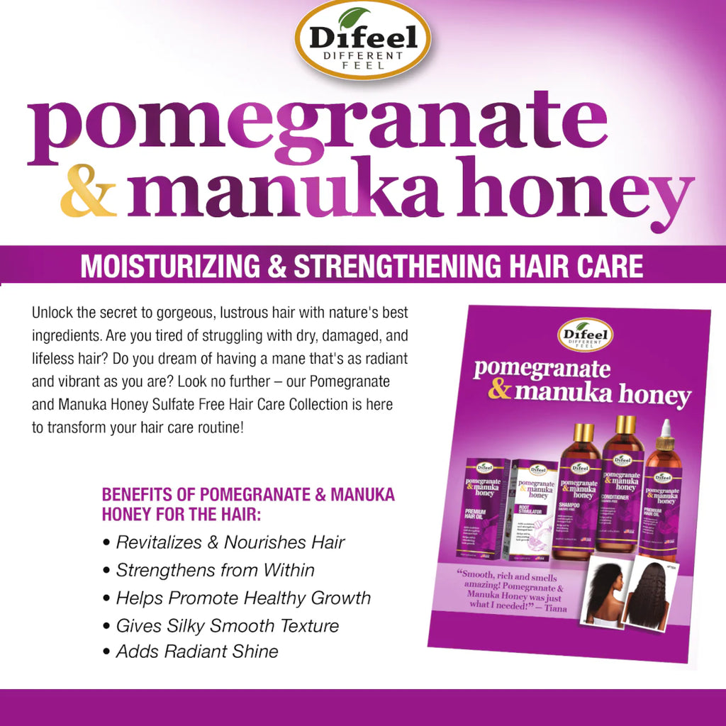 Difeel Pomegranate & Manuka Honey Conditioner 12oz SpadezStore