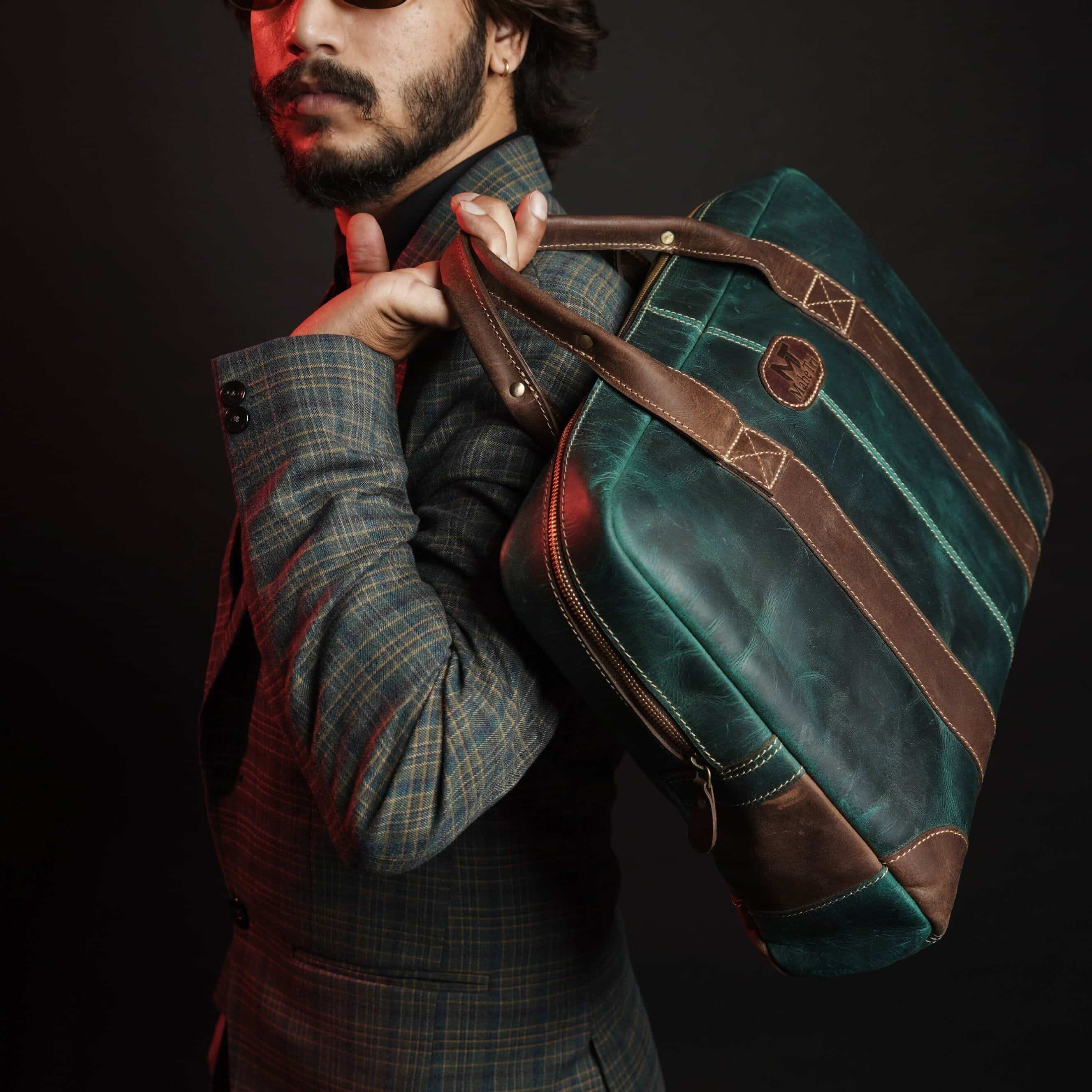 Classy Leather Bags MaheTri Jefferson Briefcase SpadezStore