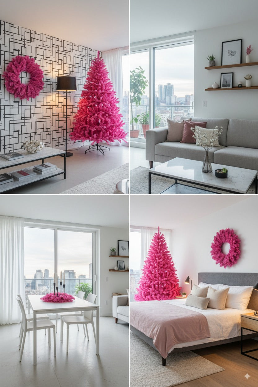 Perfect Holiday 24 inch Wreath Pink
