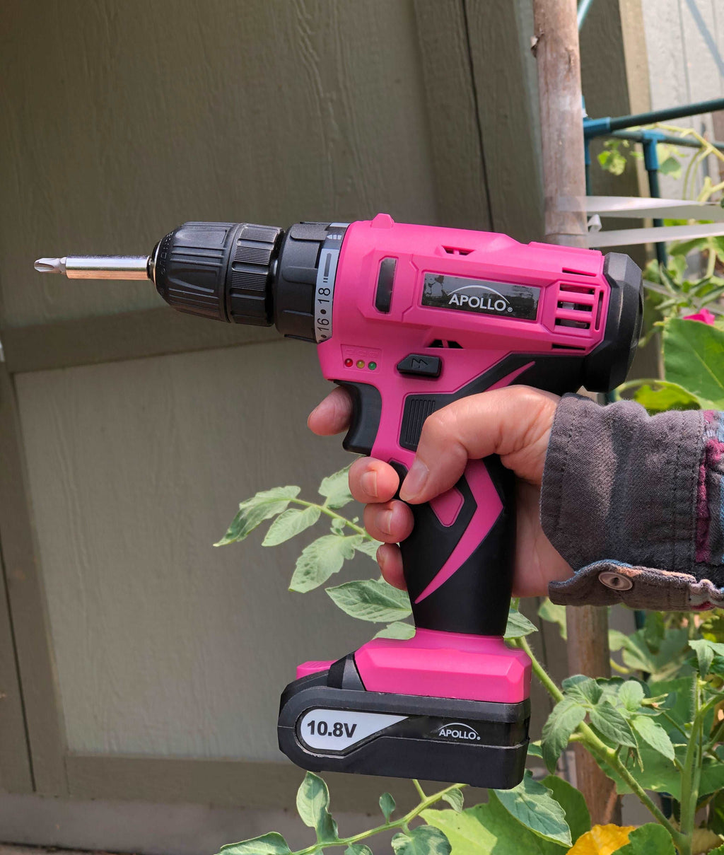 Apollo Tools 10.8 Volt Lithium-Ion Cordless Drill with 30 Piece Accessory Set PINK - DT4937P SpadezStore