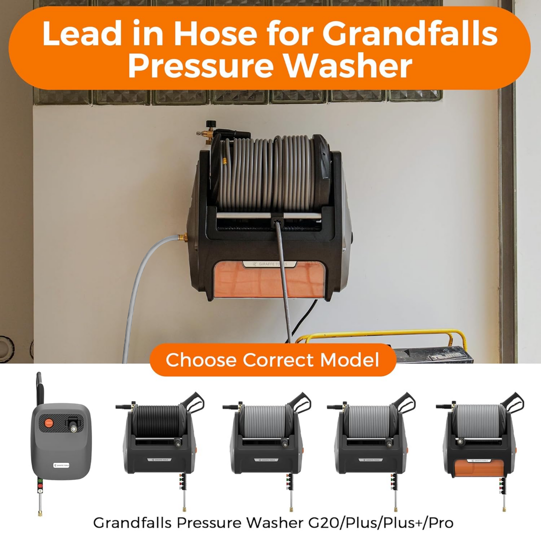 Giraffe Tools Pressure Washer Leader Hose 6FT for Grandfalls SpadezStore