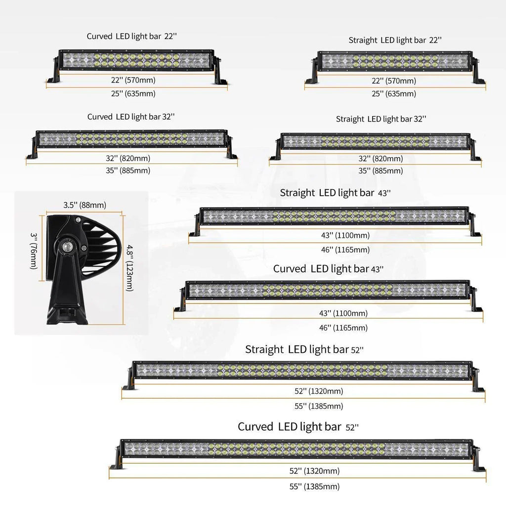 Auxbeam V-Series RGB Color Changing Off Road LED Light Bar