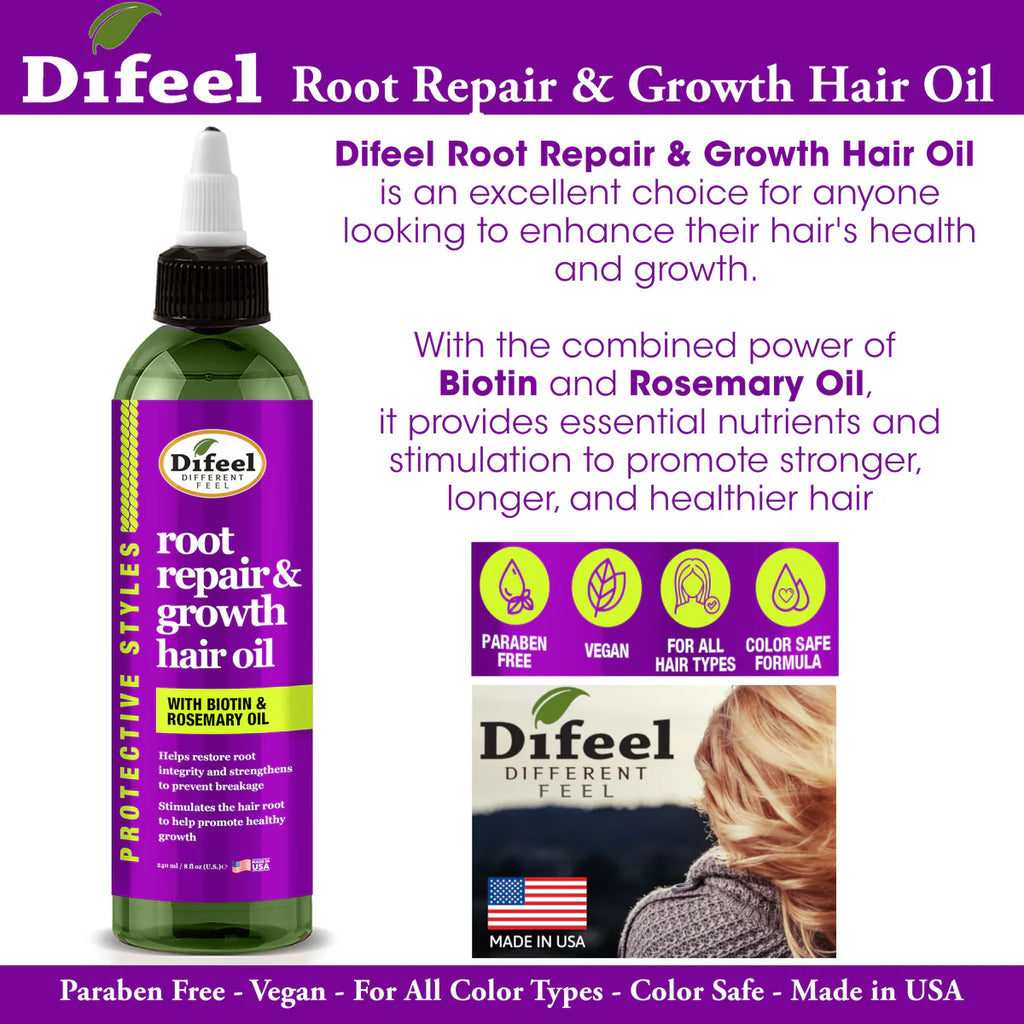 Difeel Root Repair & Growth Hair Oil 8oz SpadezStore