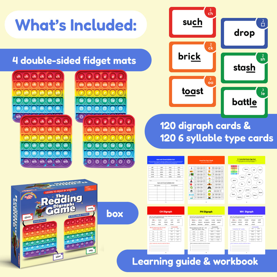 The Fidget Games The Reading Digraphs Game SpadezStore