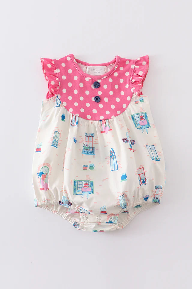 Cotton Castle Platinum Balcony Print Dot Baby Bubble S24A035 SpadezStore