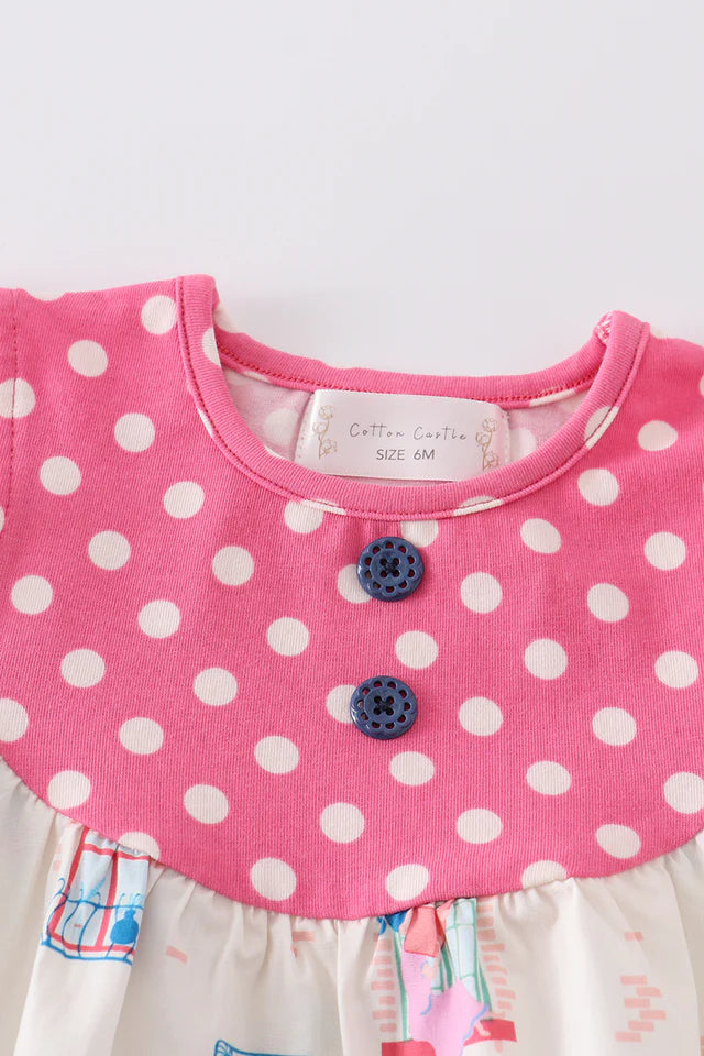 Cotton Castle Platinum Balcony Print Dot Baby Bubble S24A035 SpadezStore