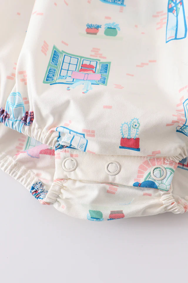 Cotton Castle Platinum Balcony Print Dot Baby Bubble S24A035 SpadezStore