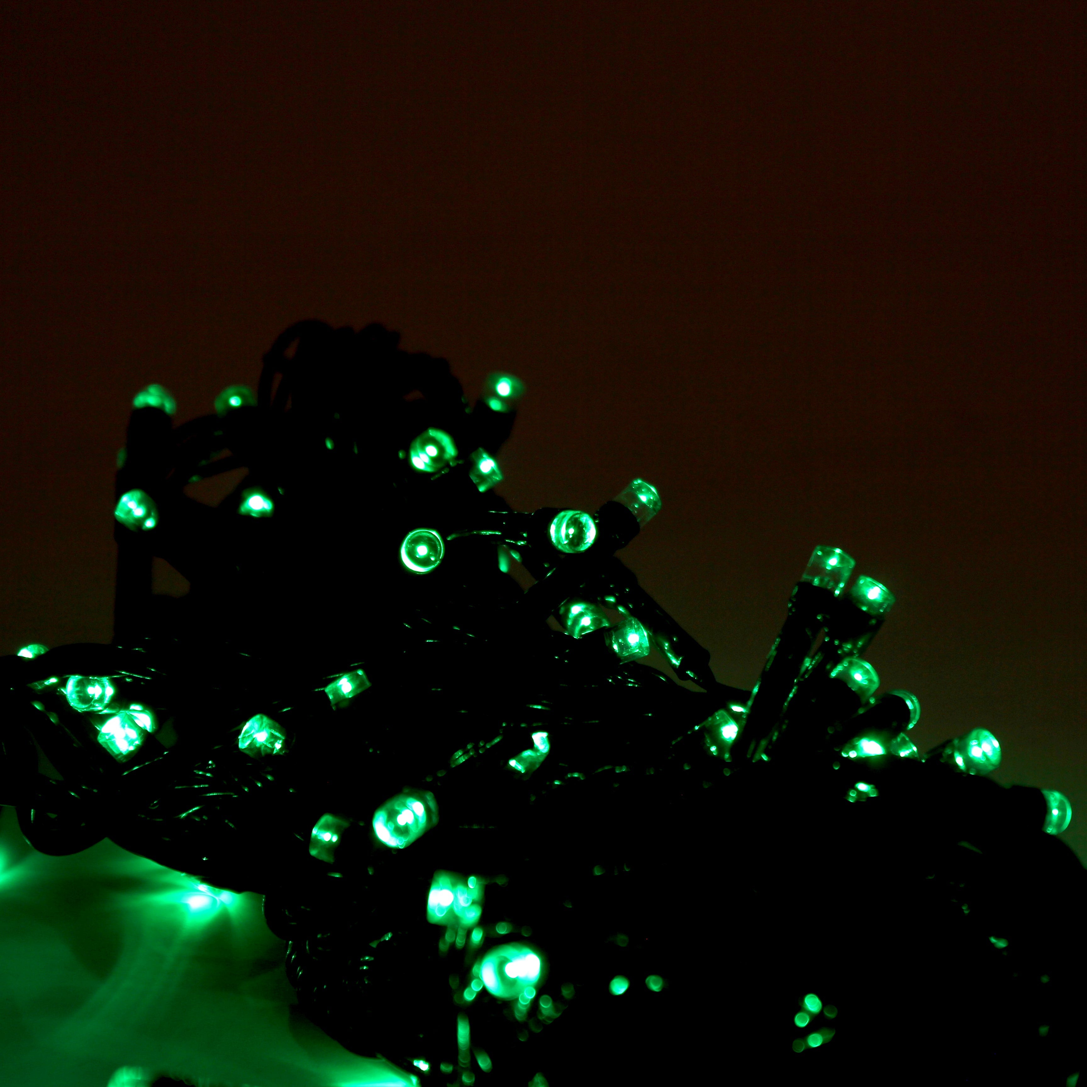 Perfect Holiday 100 LED Green Wire String Light w/ connector - Green SpadezStore