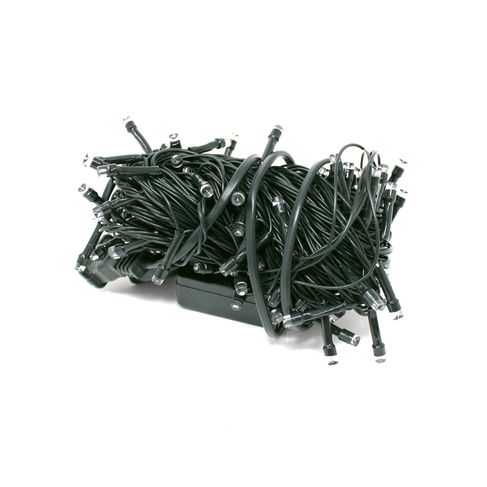 Perfect Holiday 100 LED Green Wire String Light w/ connector - Green SpadezStore