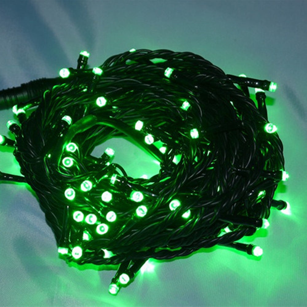 Perfect Holiday 100 LED Green Wire String Light w/ connector - Green SpadezStore
