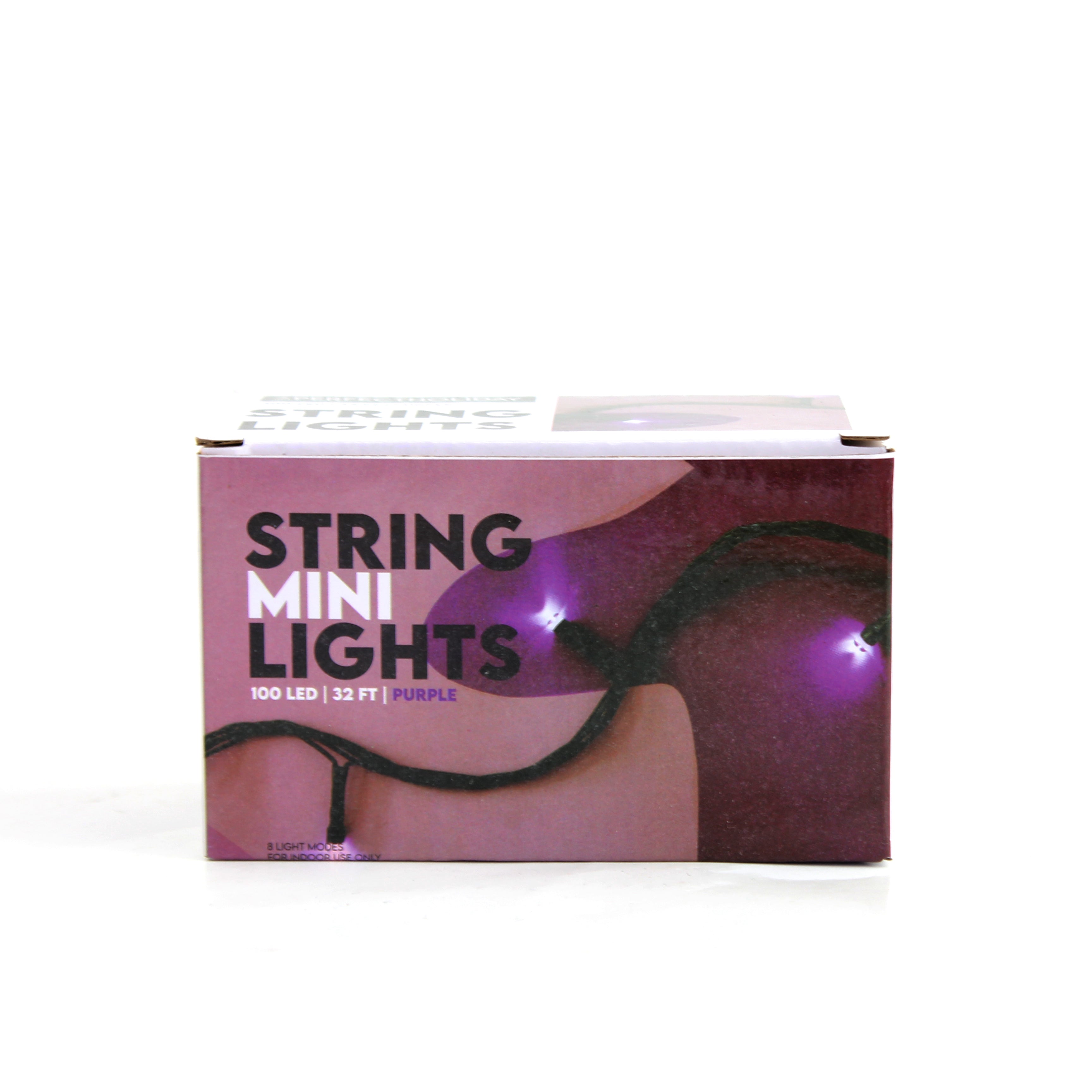 Perfect Holiday 100 LED String Light w/ connector - Purple Green wire SpadezStore