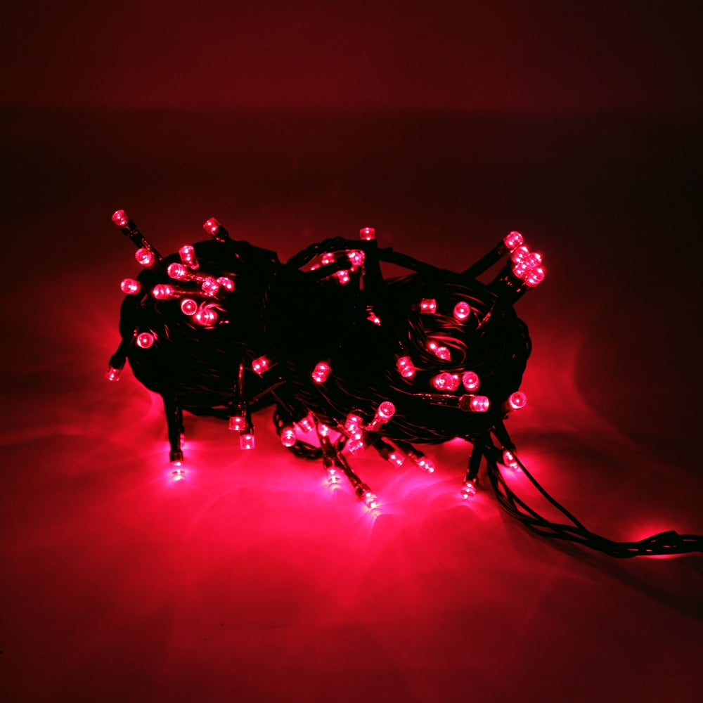 Perfect Holiday 100 LED Green Wire String Light w/ connector - Red SpadezStore