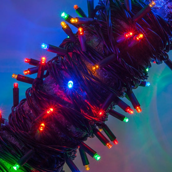 Perfect Holiday 100 LED String Lights Waterproof Outdoor Flashing - Multicolor