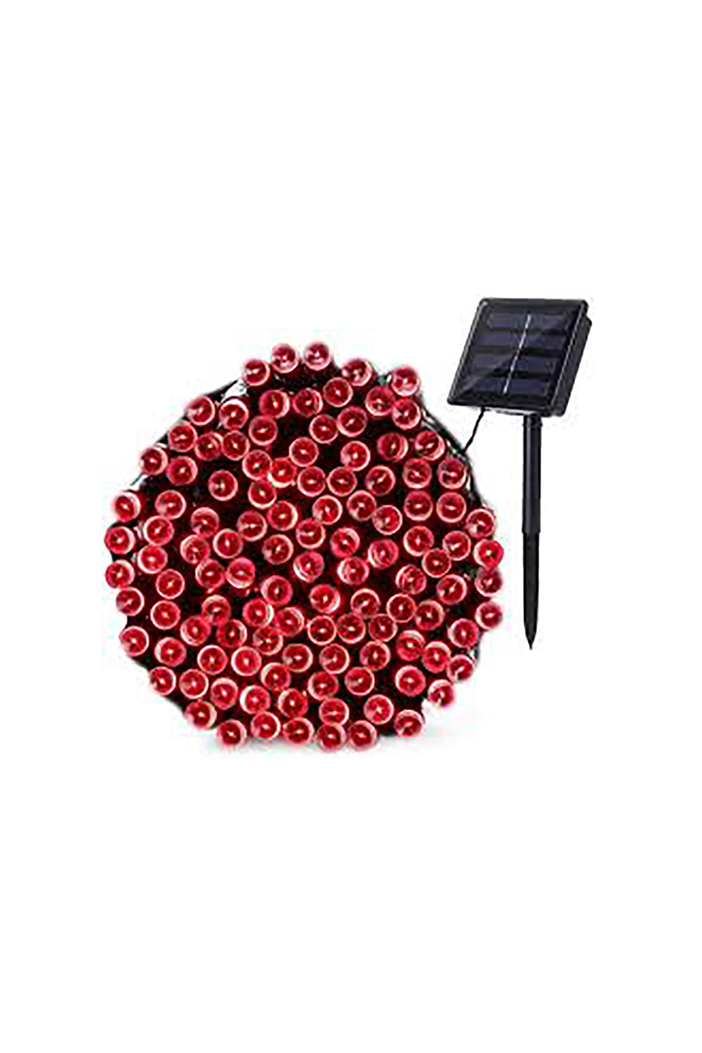 Perfect Holiday 100 LED 32ft Solar Powered Outdoor String Light - red SpadezStore