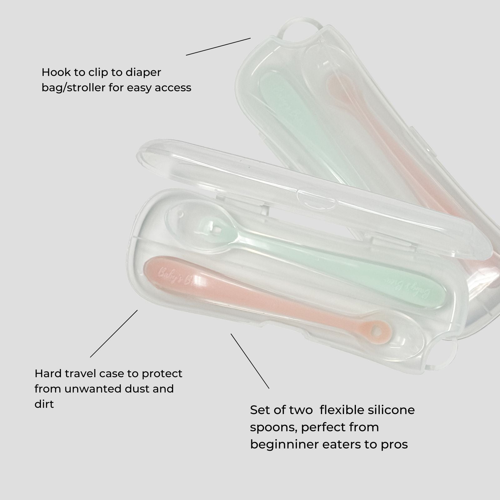 The Baby's Brew Flexi Spoons + Travel Case SpadezStore