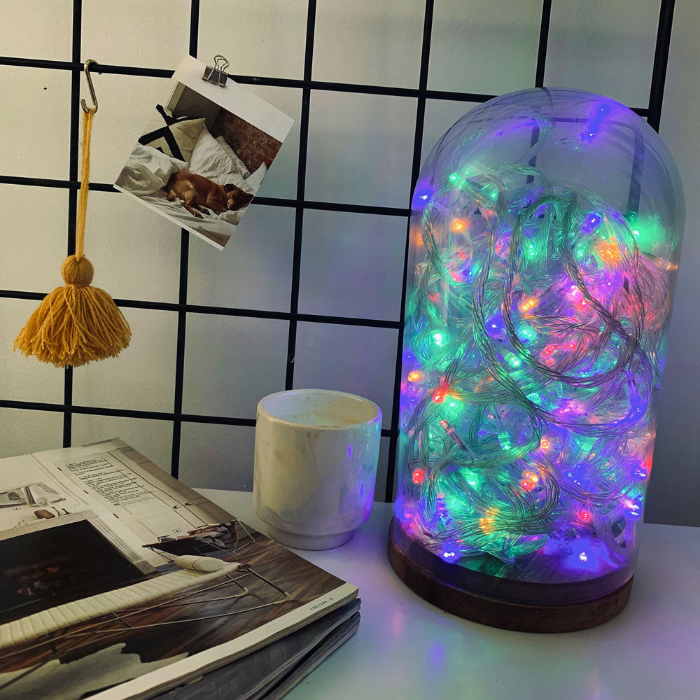 Perfect Holiday 100 LED Clear Cable Multifunction String Lights - Plug in SpadezStore