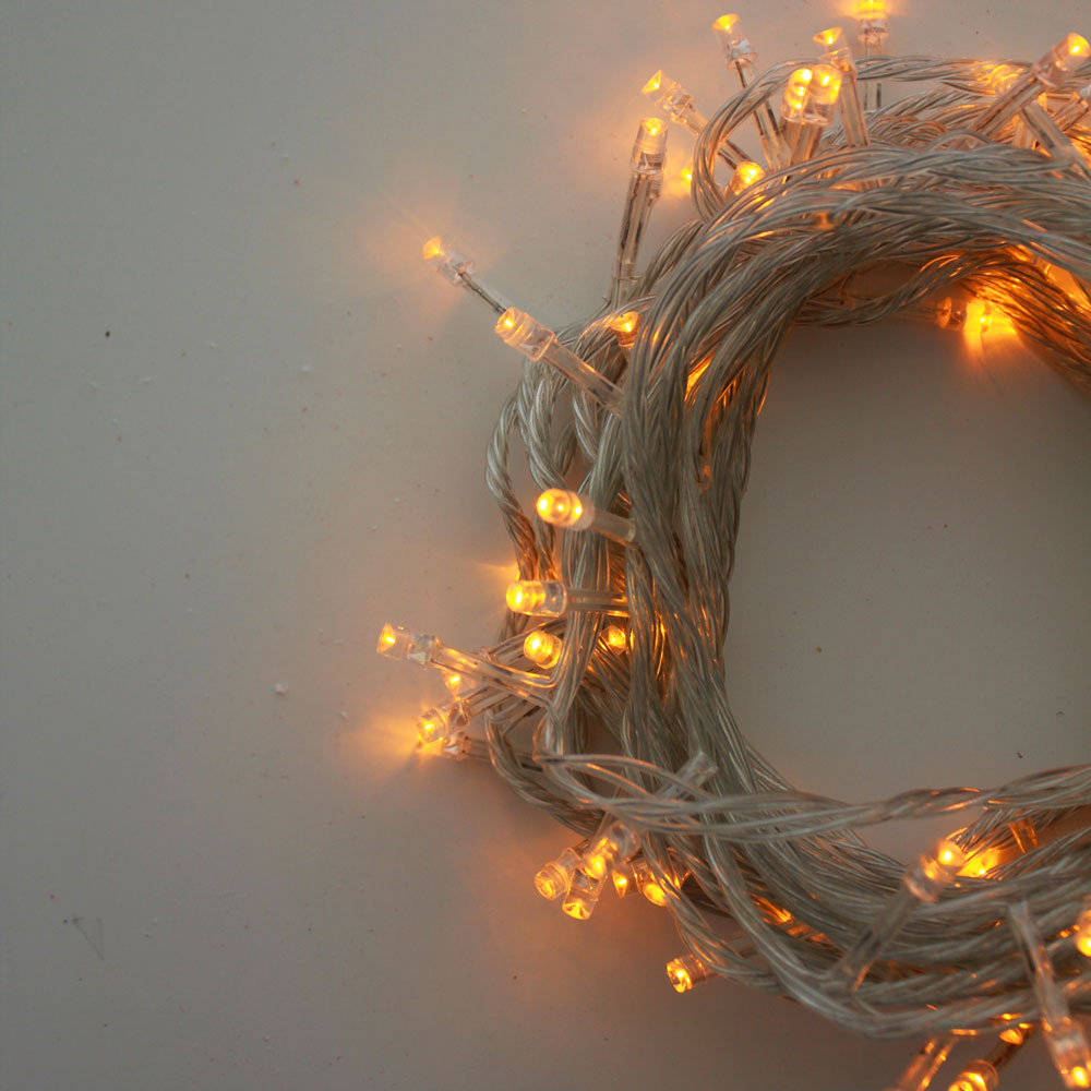 Perfect Holiday 100 LED Clear Cable Multifunction String Lights - Plug in SpadezStore