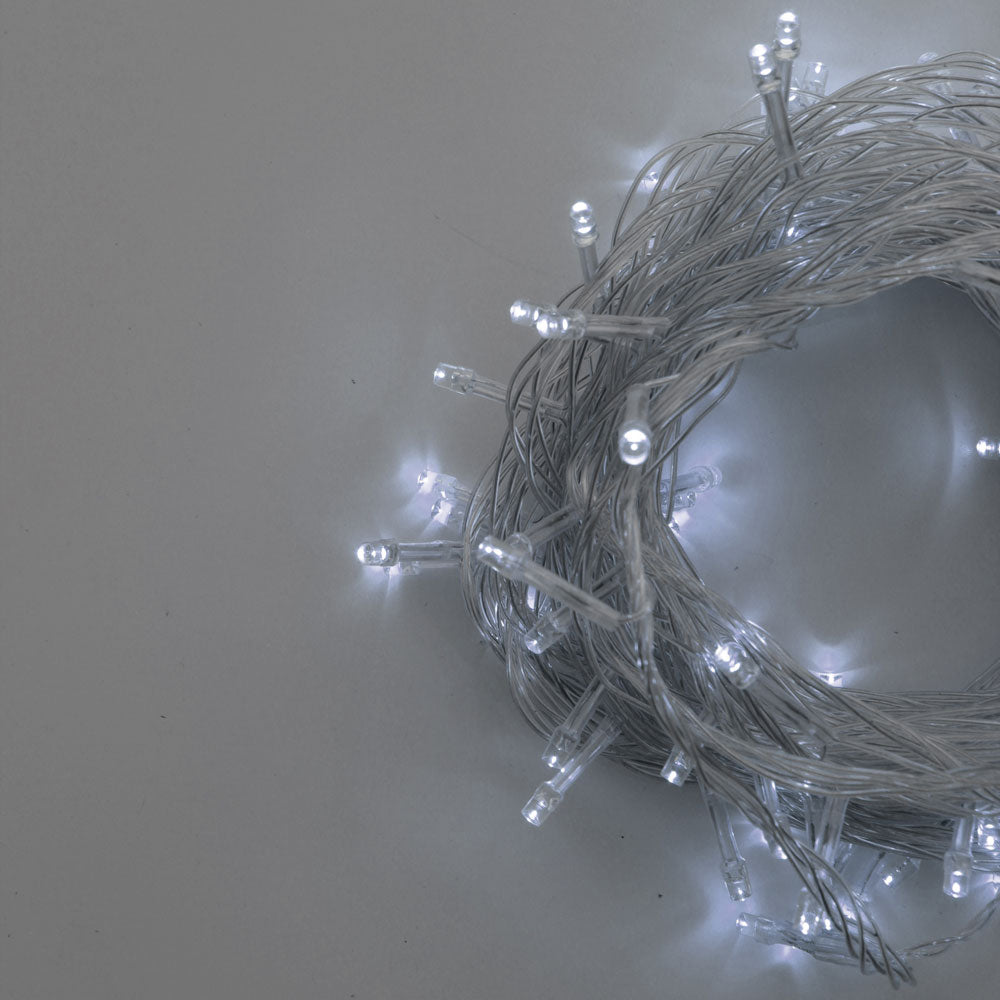 Perfect Holiday 100 LED Clear Cable Multifunction String Lights - Plug in SpadezStore