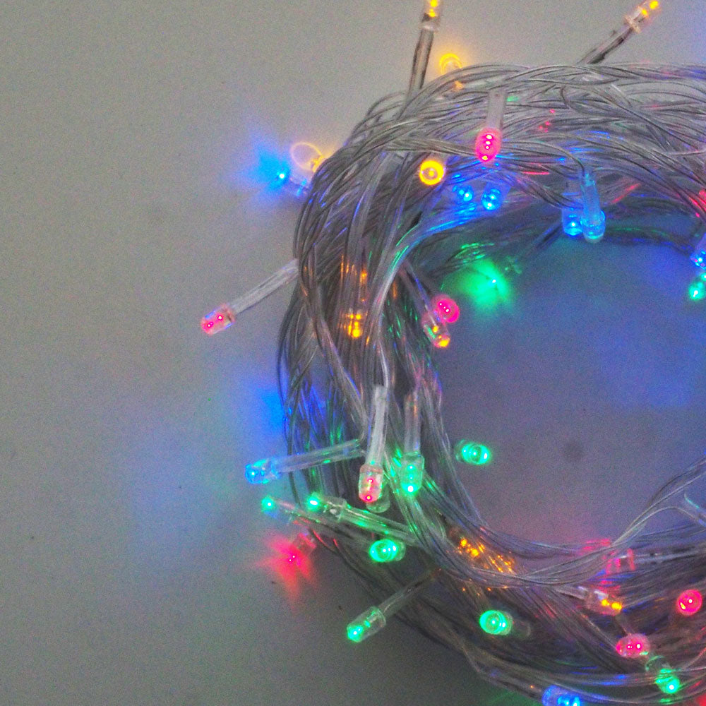 Perfect Holiday 100 LED Clear Cable Multifunction String Lights - Plug in SpadezStore