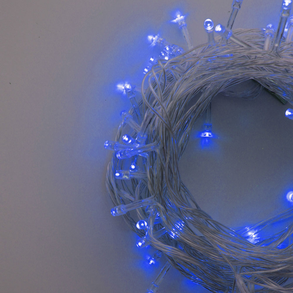 Perfect Holiday 100 LED Clear Cable Multifunction String Lights - Plug in SpadezStore