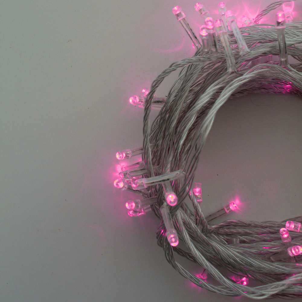 Perfect Holiday 100 LED Clear Cable Multifunction String Lights - Plug in SpadezStore