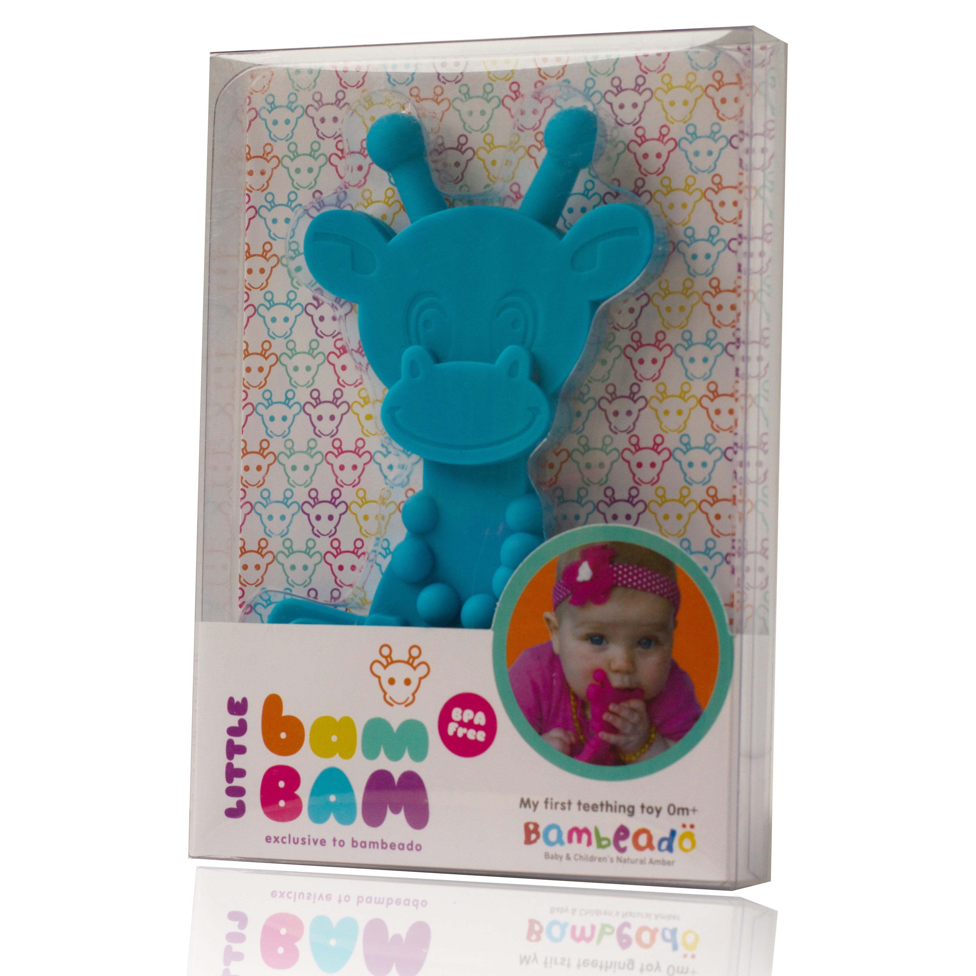 Bambeado Little bamBAM Baby Teething Toy – Cyan