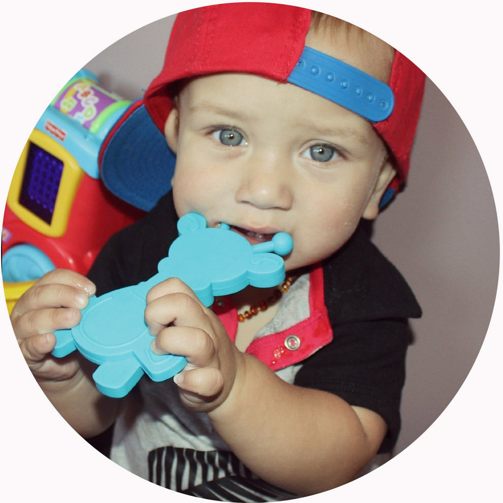Bambeado Little bamBAM Baby Teething Toy – Cyan