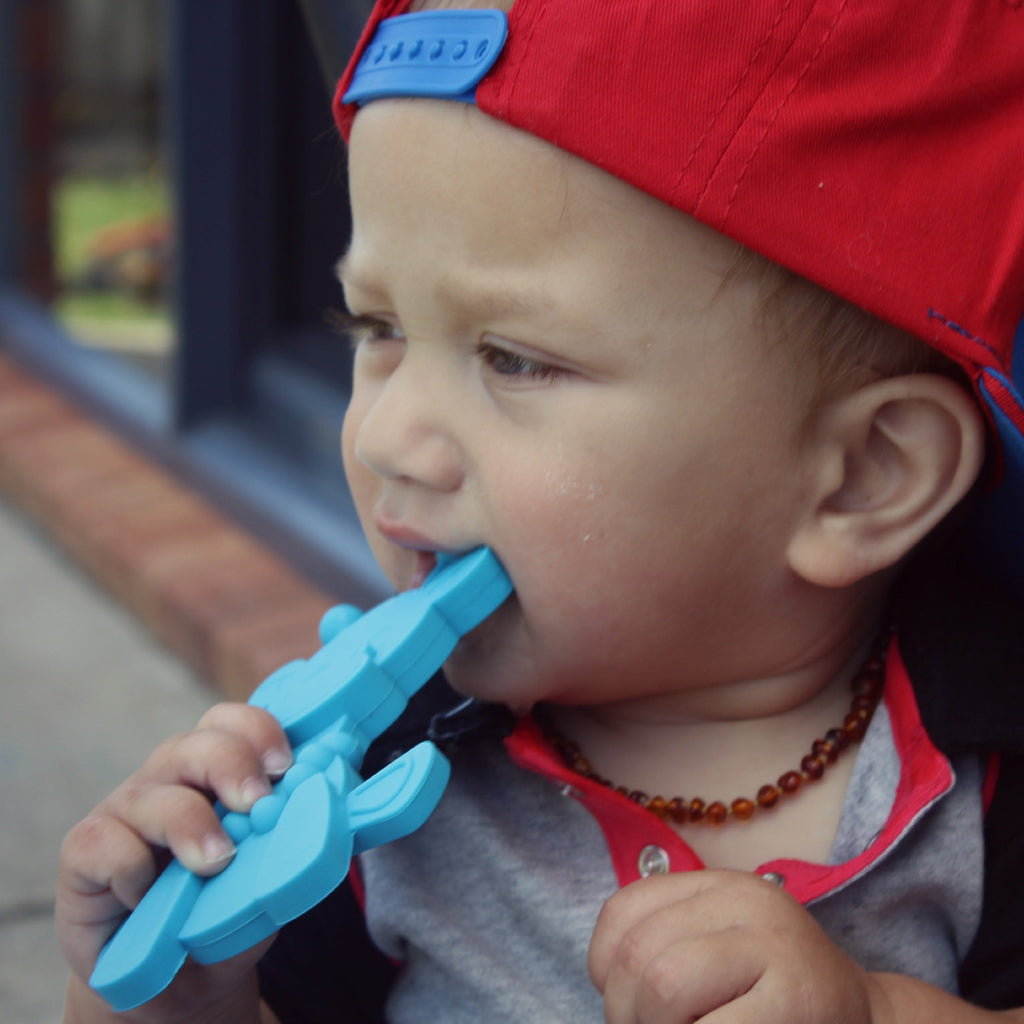 Bambeado Little bamBAM Baby Teething Toy – Cyan