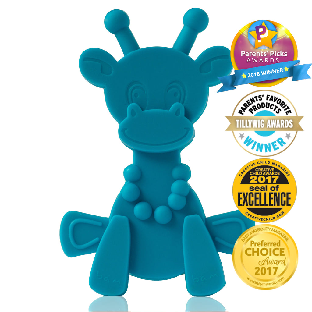 Bambeado Little bamBAM Baby Teething Toy – Cyan