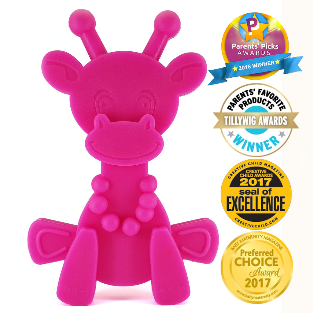 Little bamBAM Baby Teething Toy - Magenta SpadezStore