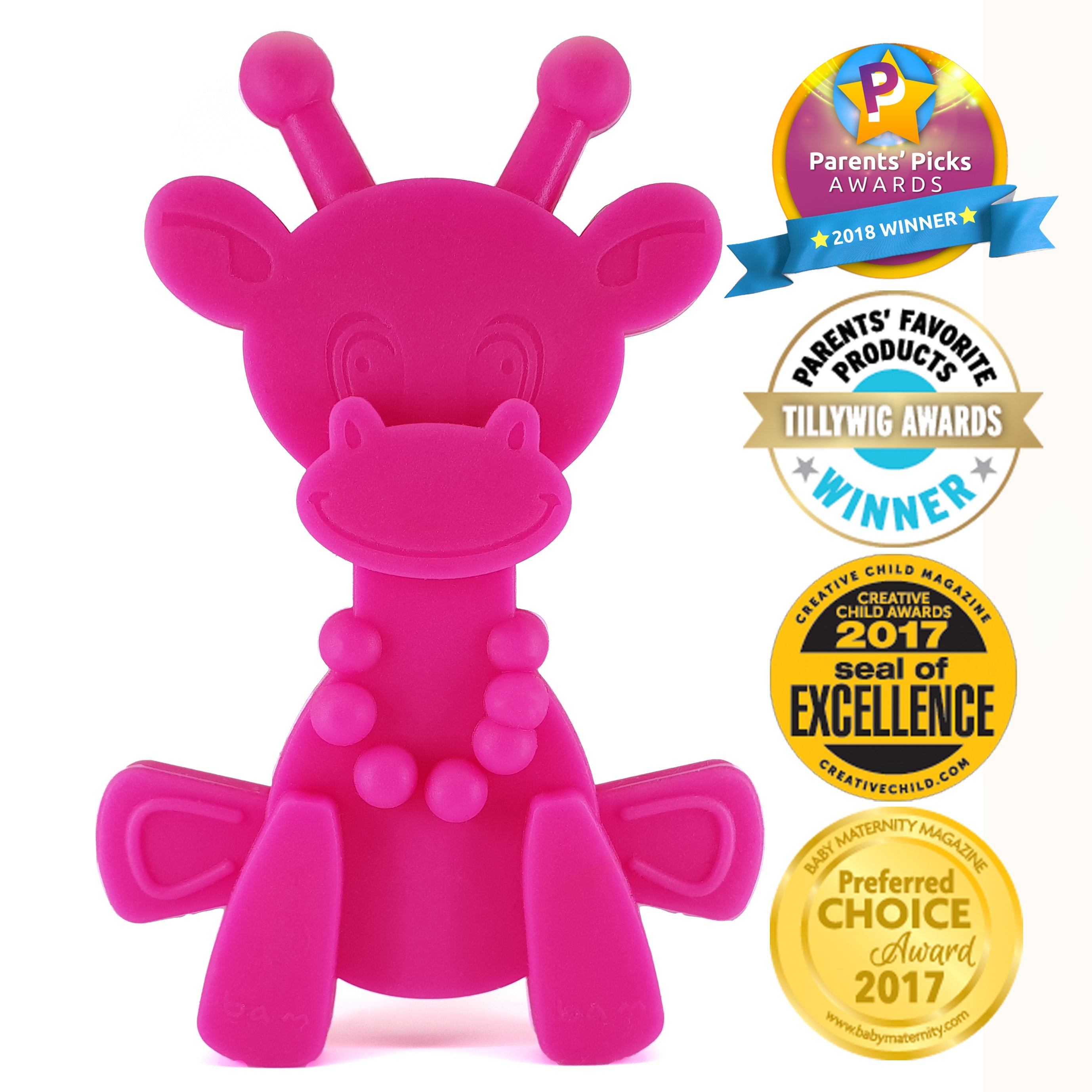 Little bamBAM Baby Teething Toy - Magenta SpadezStore