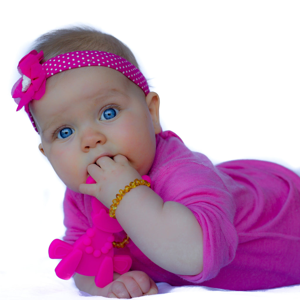 Little bamBAM Baby Teething Toy - Magenta SpadezStore