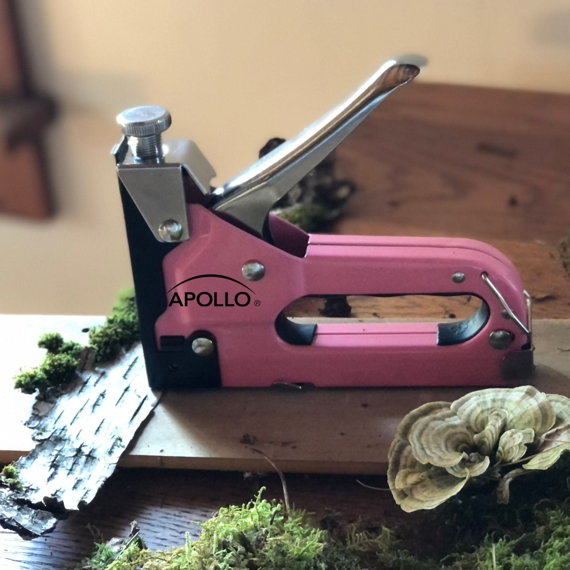 Apollo Tools Pink Stapler with Power Adjustment Knob and 3000 Staples assortment- DT5020P SpadezStore
