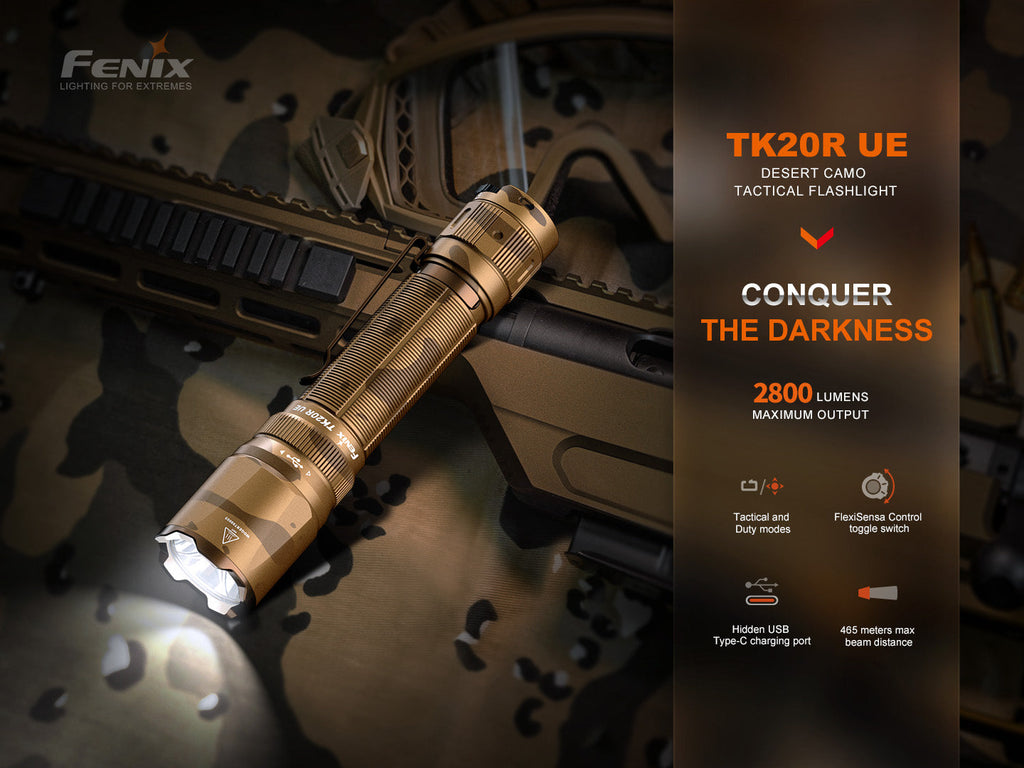 Fenix TK20R UE Tactical LED Flashlight - 2800 Lumens SpadezStore
