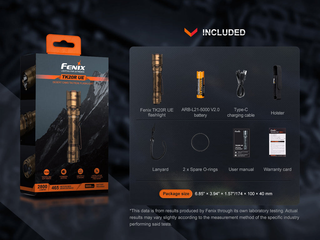 Fenix TK20R UE Tactical LED Flashlight - 2800 Lumens SpadezStore