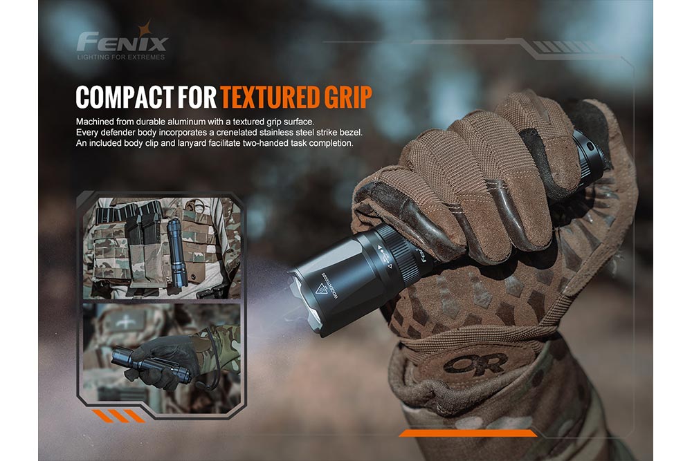 Fenix TK20R V2.0 Rechargeable Flashlight with FREE T5 Tactical Pen optional SpadezStore