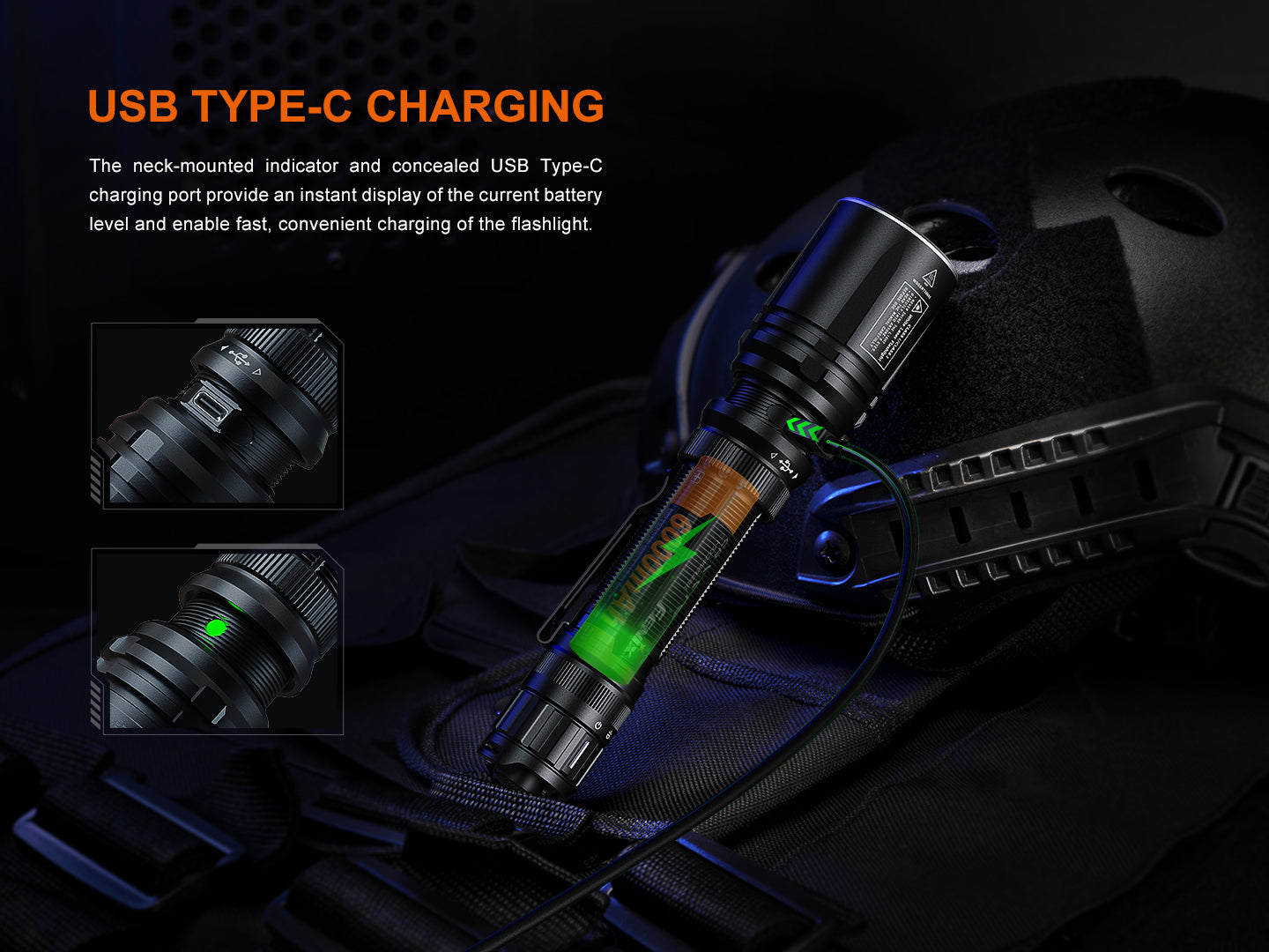 Fenix TK30R Tactical White Laser Rechargeable Flashlight SpadezStore