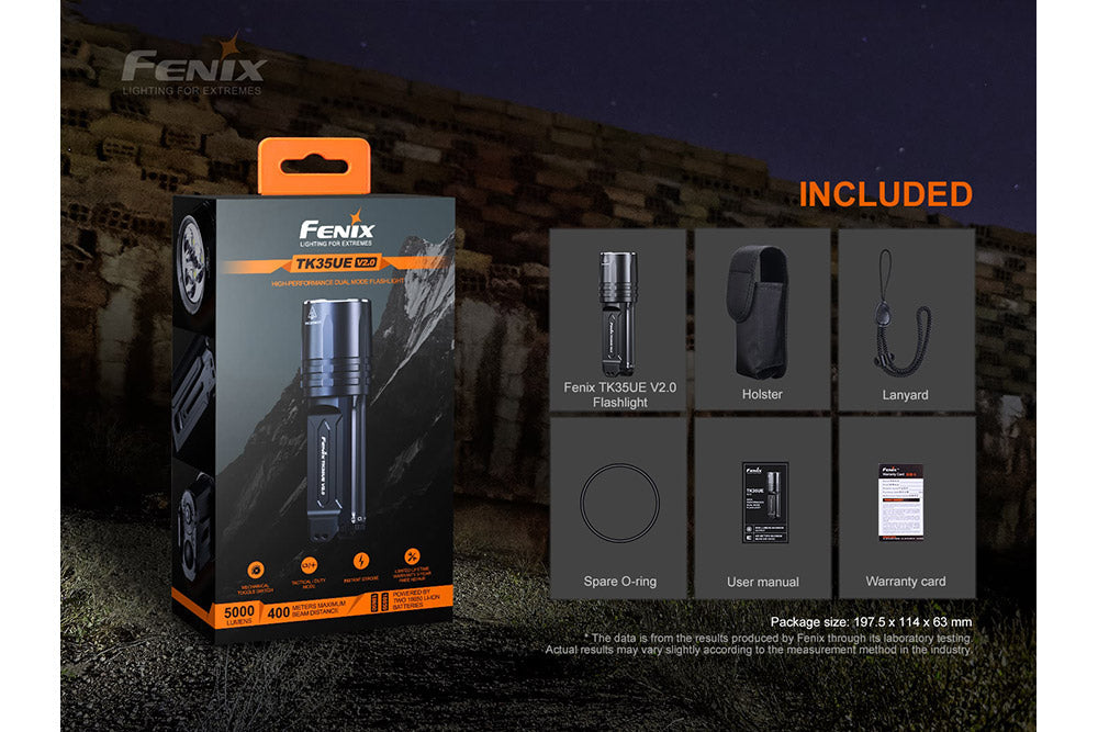 Fenix TK35UE V2.0 Flashlight - 5000 Lumens SpadezStore