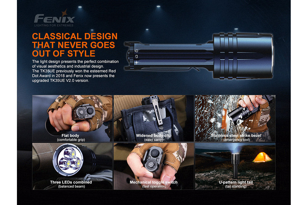 Fenix TK35UE V2.0 Flashlight - 5000 Lumens SpadezStore