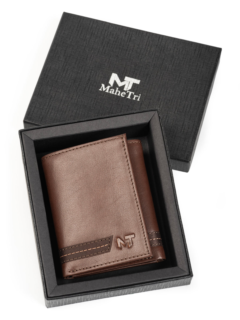 Classy Leather Bags SleekCut Tri-Fold Wallet - Brown