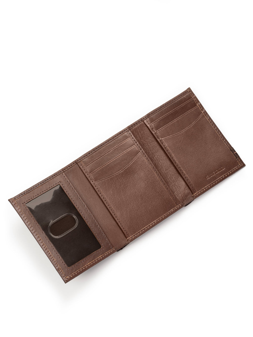 Classy Leather Bags SleekCut Tri-Fold Wallet - Brown