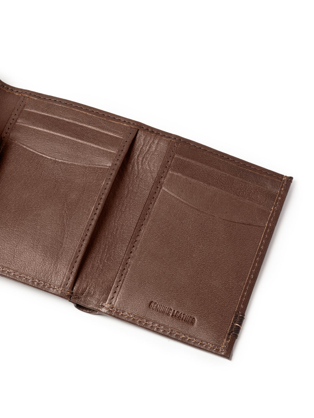 Classy Leather Bags SleekCut Tri-Fold Wallet - Brown